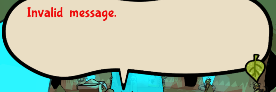 An image showing how the speech bubble looks in-game.